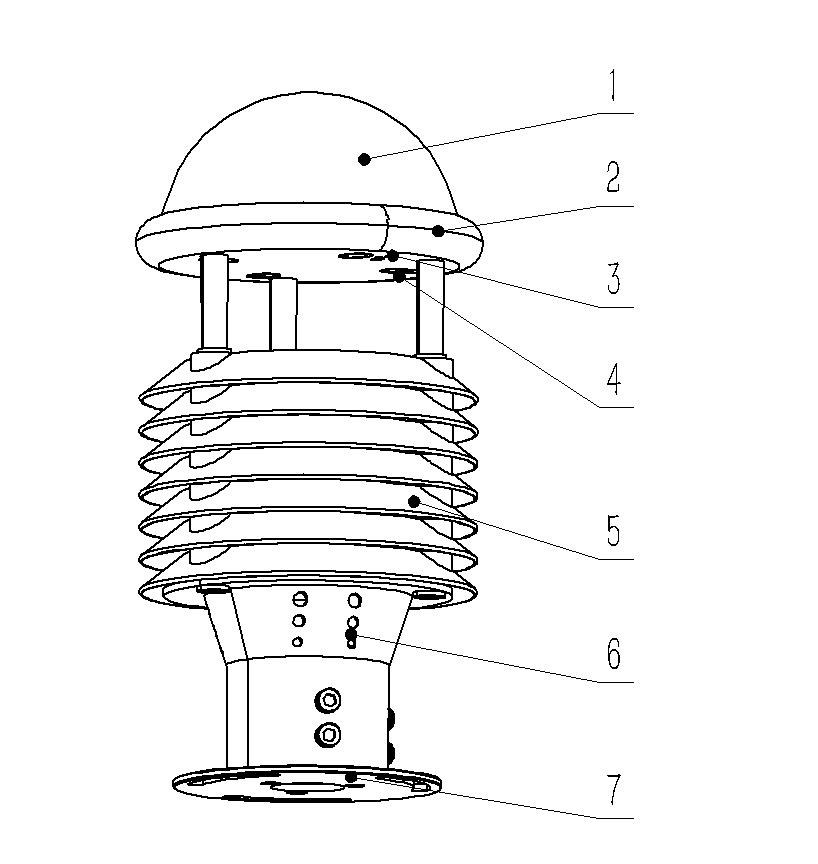 多要素氣象傳感器產品結構圖